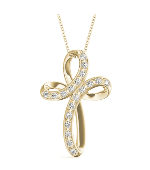 Dancing Cross Diamond Pendant